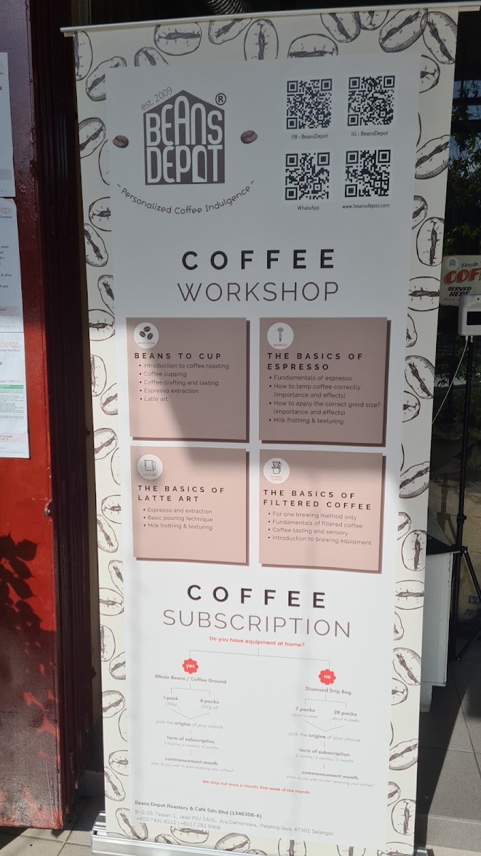 Menu - Beans Depot Roastery | Serving Coffee By Appointment Only photo 3