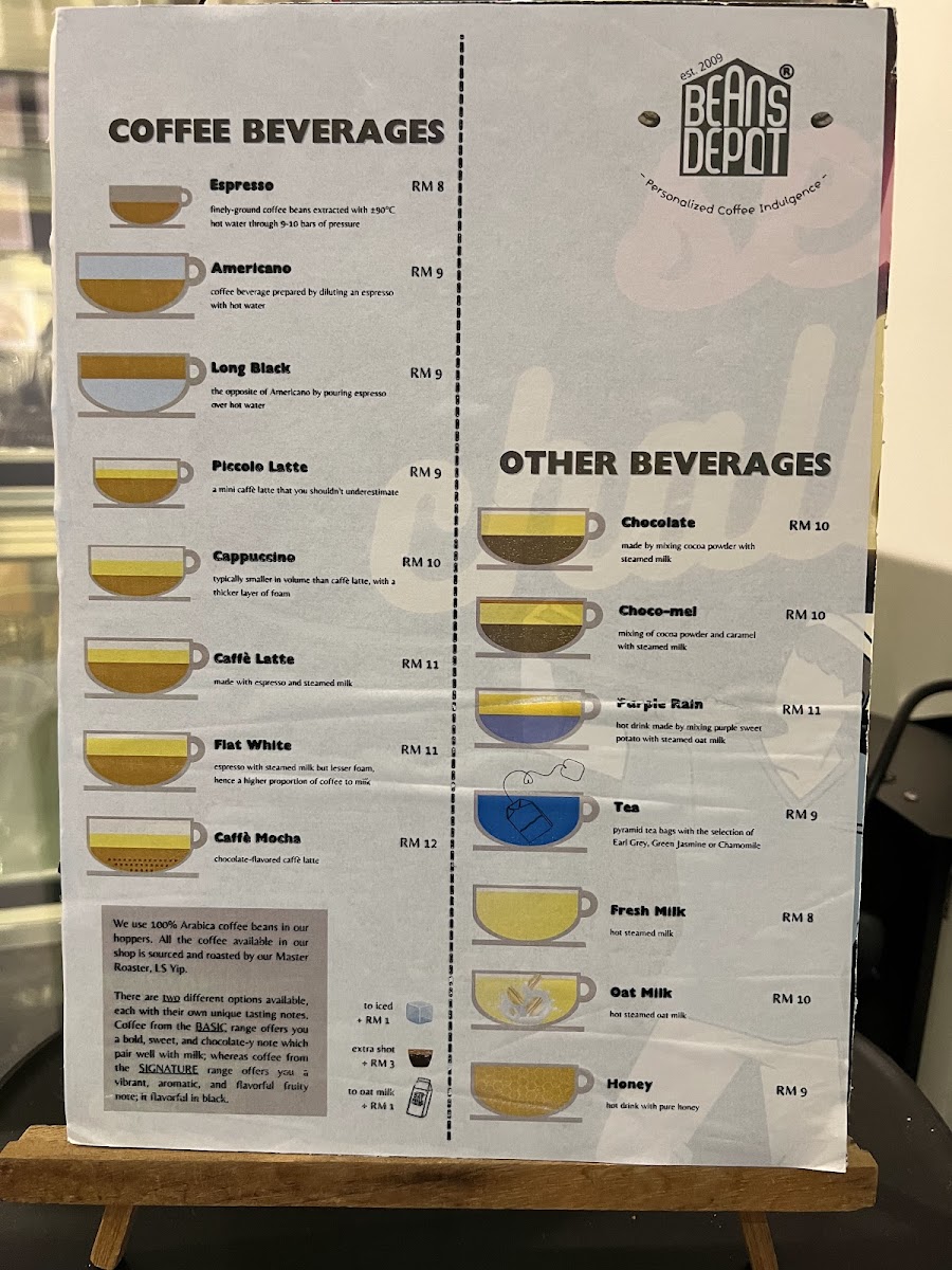 Menu - Beans Depot Roastery | Serving Coffee By Appointment Only photo 4