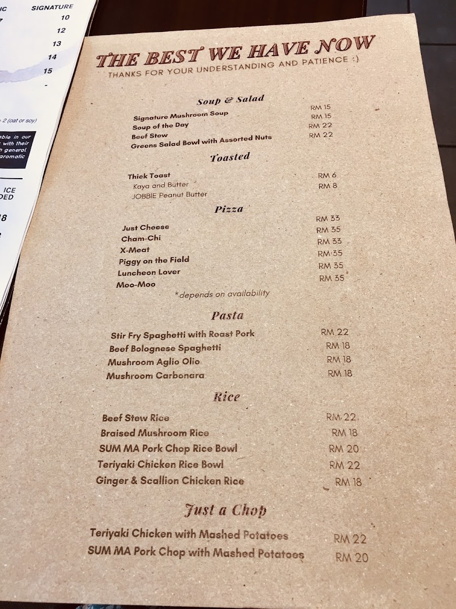 Menu - Beans Depot Roastery | Serving Coffee By Appointment Only photo 5